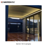 Warren 10x12 gardens pergola with aluminum alloy  waterproof roof